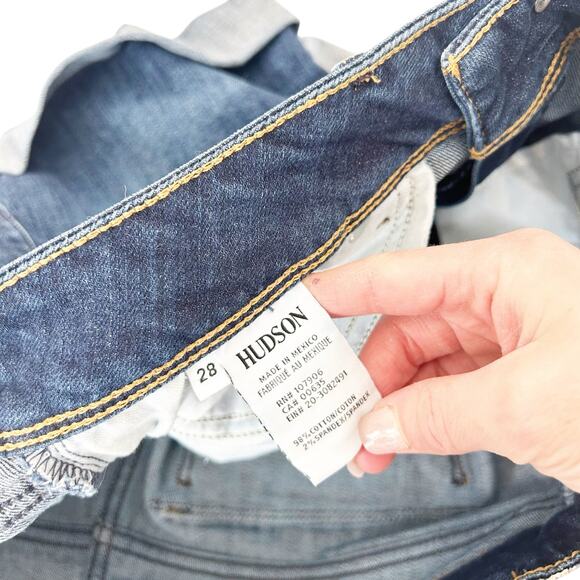 Hudson Croxley Mid Thigh Jean Shorts Sz 28 - Picture 4 of 7